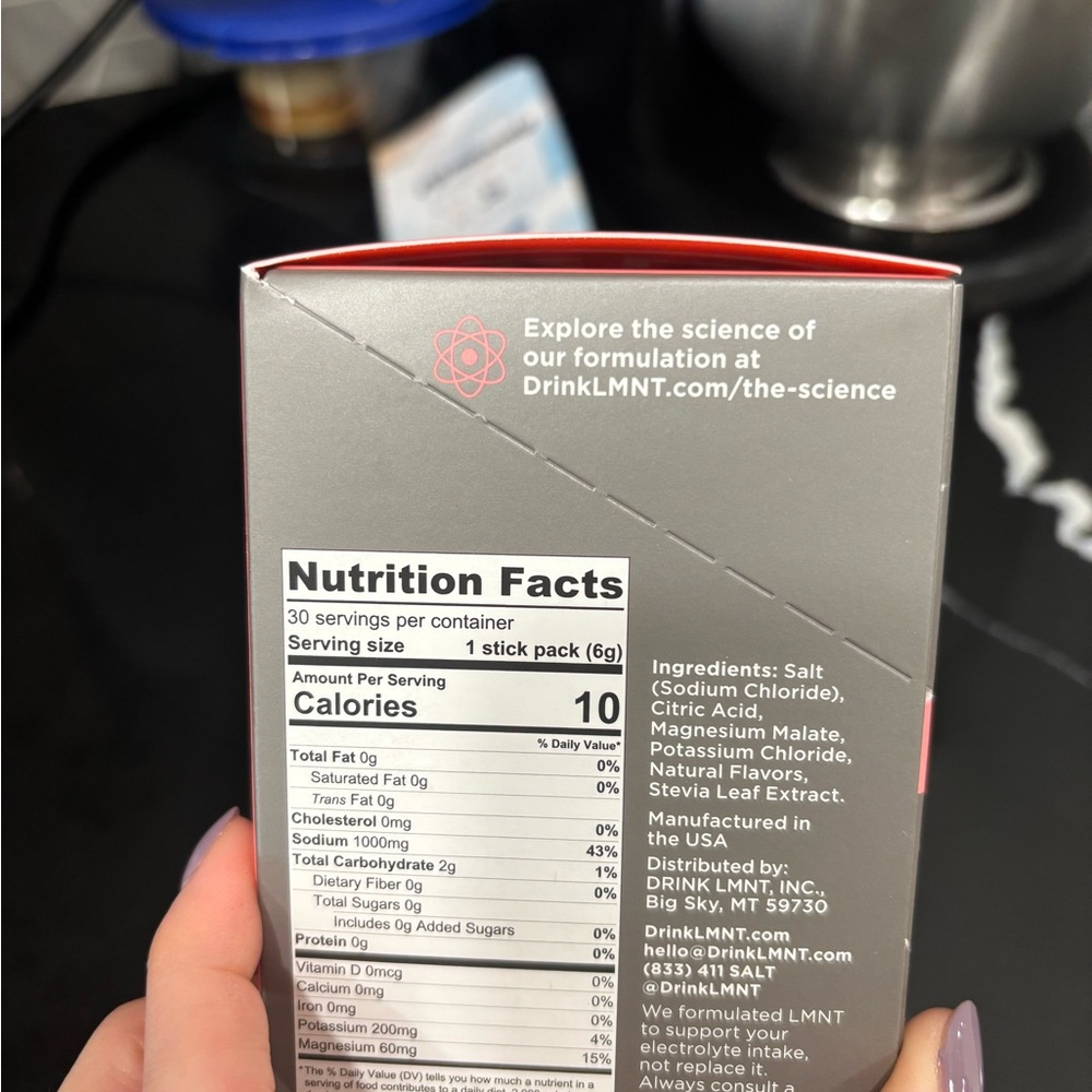 Raspberry Salt Electrolyte Drink Mix - Zero Sugar Hydration - Picture 2 of 3